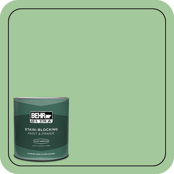 BEHR ULTRA 1 qt. #M390-4 Gingko Extra Durable Semi-Gloss Enamel Interior Paint & Primer