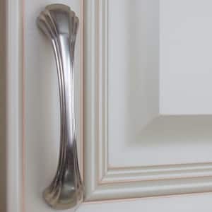 4-9/16 in. Center-to-Center Satin Nickel Shell Series Cabinet Pulls (10-Pack)