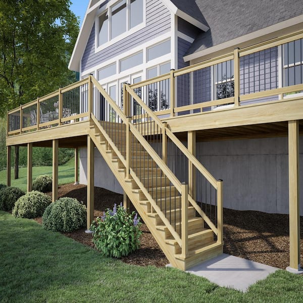 5-Step Ground Contact Pressure-Treated Pine Stair Stringer