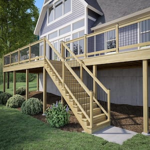 4-Step Ground Contact Pressure Treated Pine Stair Stringer