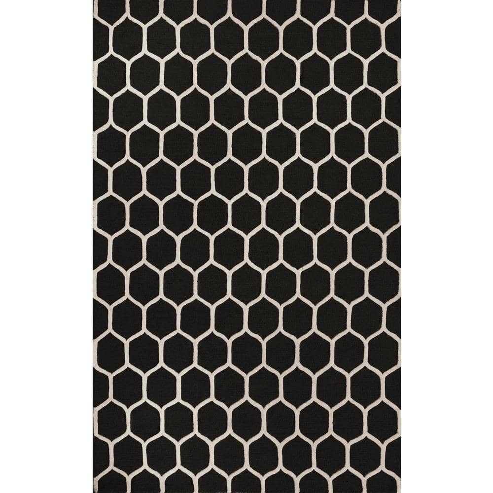 UPC 190052000070 product image for Honeycomb Ivory/Chocolate 5 ft. x 8 ft. Hand Tufted Wool Indoor Area Rug | upcitemdb.com