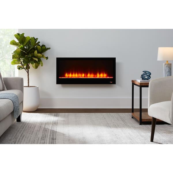 Home Decorators Collection 42 In Wall Mount Electric Fireplace Black Sp6778 Wall Mount Electric Fireplace, Home Depot Indoor Electric Fireplaces