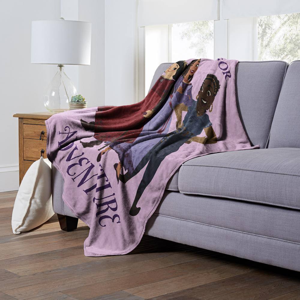 Disney Wish Adventure Silk Touch Purple Throw Blanket