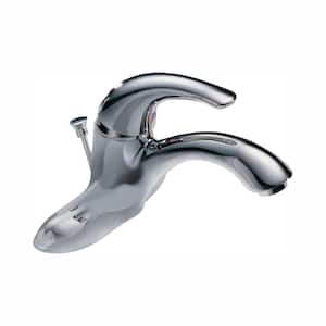 Commercial 4 in. Centerset Single-Handle Bathroom Faucet with Metal Drain Assembly in Chrome