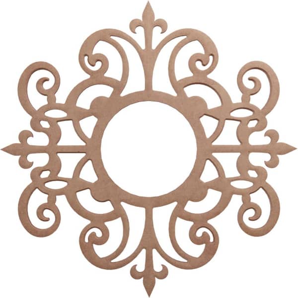 Ekena Millwork 0.375 in. x 5.25 in. x 16 in. Wood Medallion Moulding