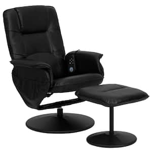 Black Faux Leather Rocker Recliner