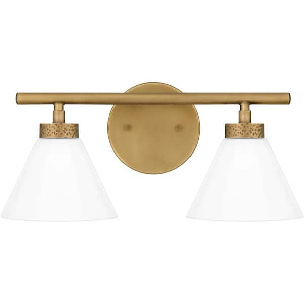 Quoizel Ira 15.5 in. 4-Light Weathered Brass Vanity Light
