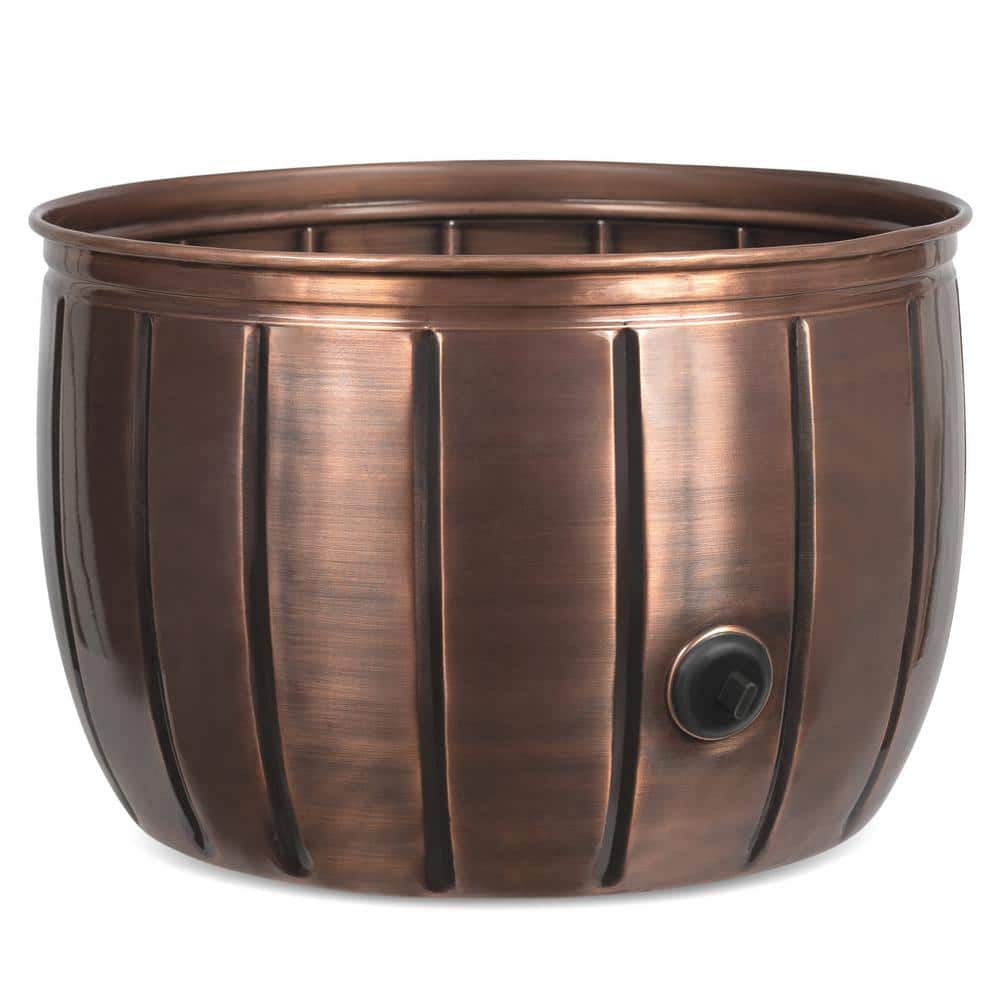 Birdrock HomeDecorative Water Hose Pot - Antique Copper - 100 ft Hose