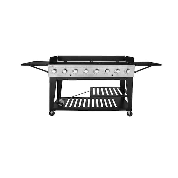 Gourmet 8-Burner Event Propane Grill with Folding Side Tables GB8000 - The Home Depot