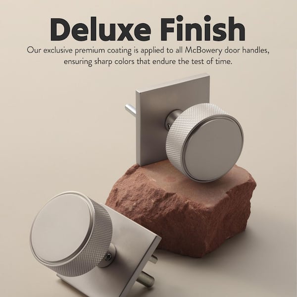 McBowery Taylor Satin Nickel Modern Heavy Duty Knurled Interior