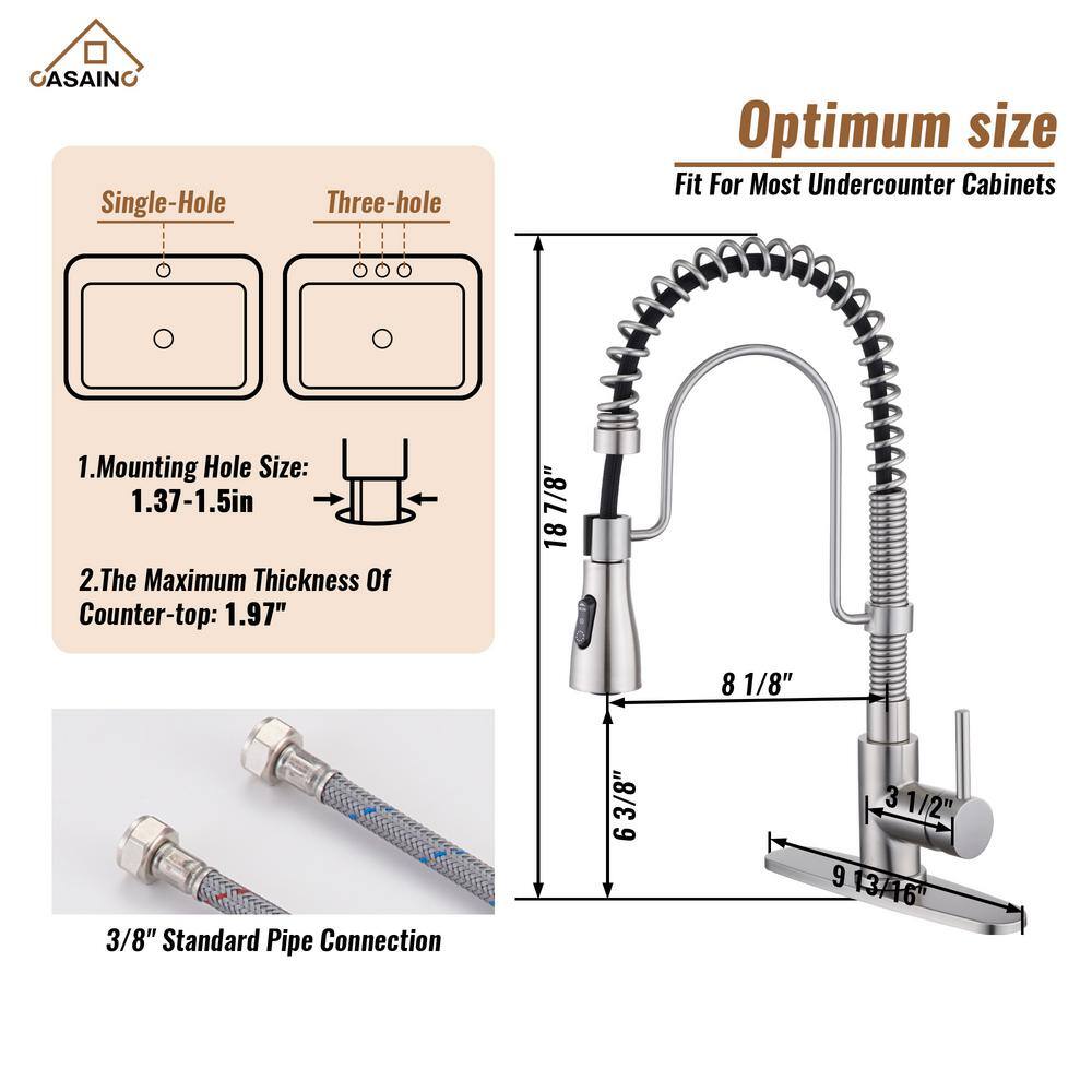 30" Stainless Steel Single Bowl Undermount Kitchen Sink with Faucet
