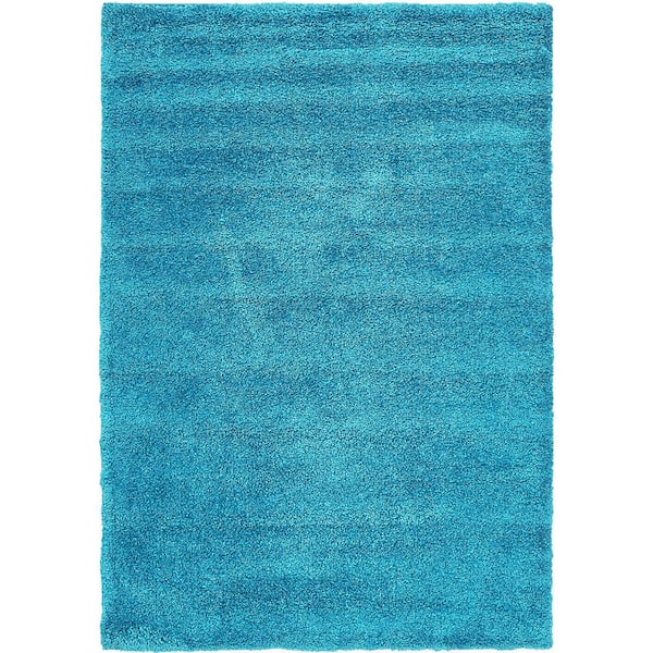 Unique Loom Solo Calabasas Turquoise 5' 0 x 7' 7 Area Rug
