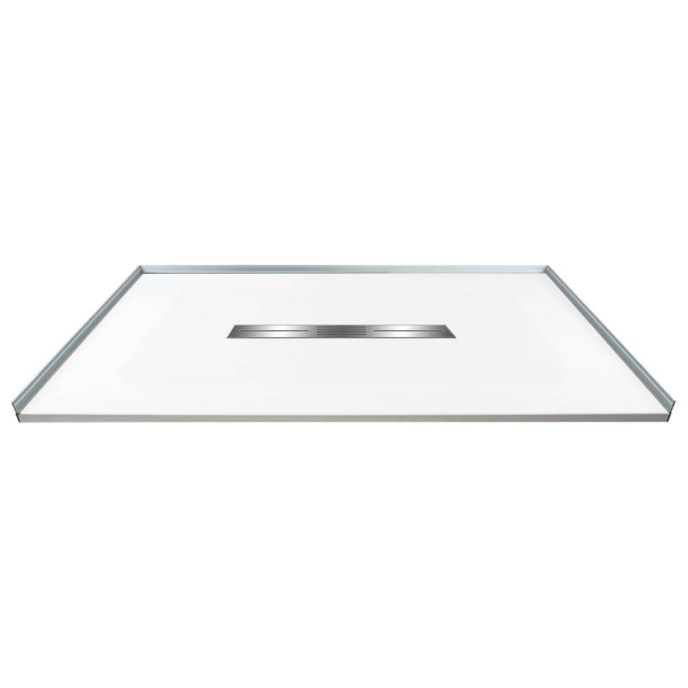 Transolid Zero Threshold 48 in. L x 35.5 in. W Customizable Threshold Alcove Shower Pan Base