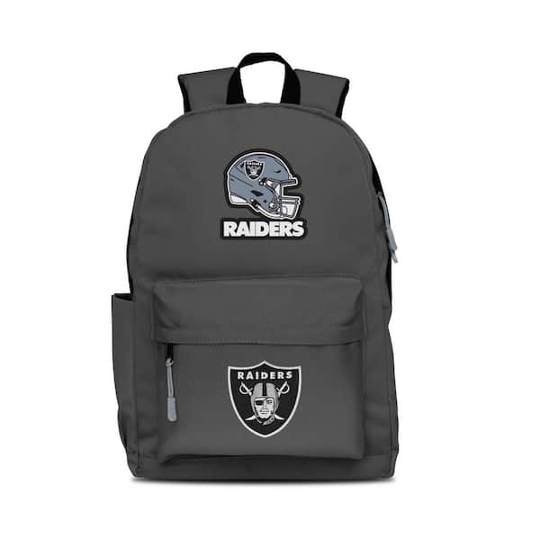 Mojo 17 in. Gray Las Vegas Raiders 2-Logo Campus Laptop Backpack