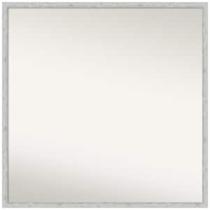 Imprint Silver 27 in. x 27 in. Non-Beveled Modern Square Wood Framed Wall Mirror in Silver