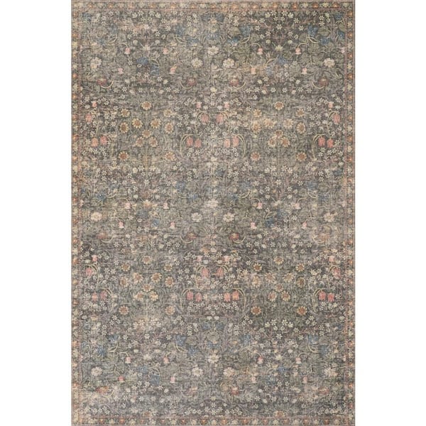 Sovienne Traditional Floral and Paisley Area Green 3 ft. x 5 ft. Indoor Area Rug