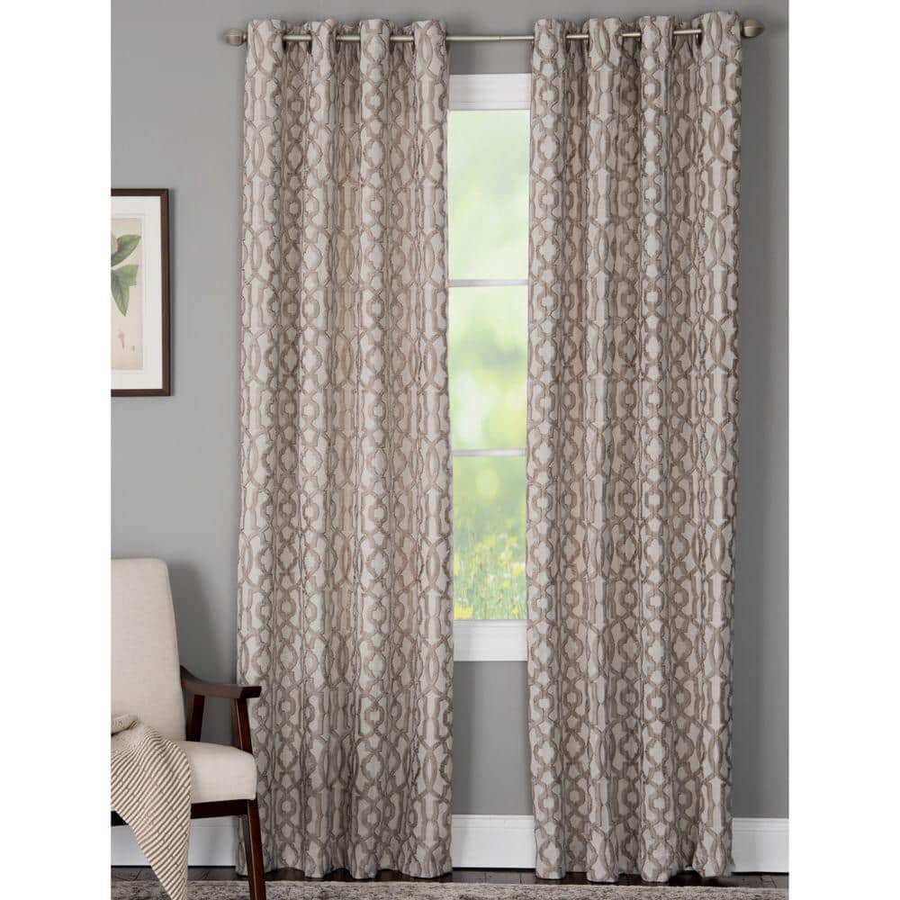 Holland 50 in. W x 63 in. L Polyester Room Darkening Window Panel in Taupe price history on PriceWatchPro