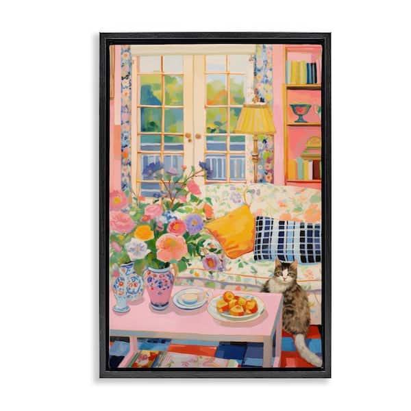 Stupell Industries Invited Guest Interior by LSR Design Studio Black Floater Frame Home Graphic Art Print 25 in. x 17 in.