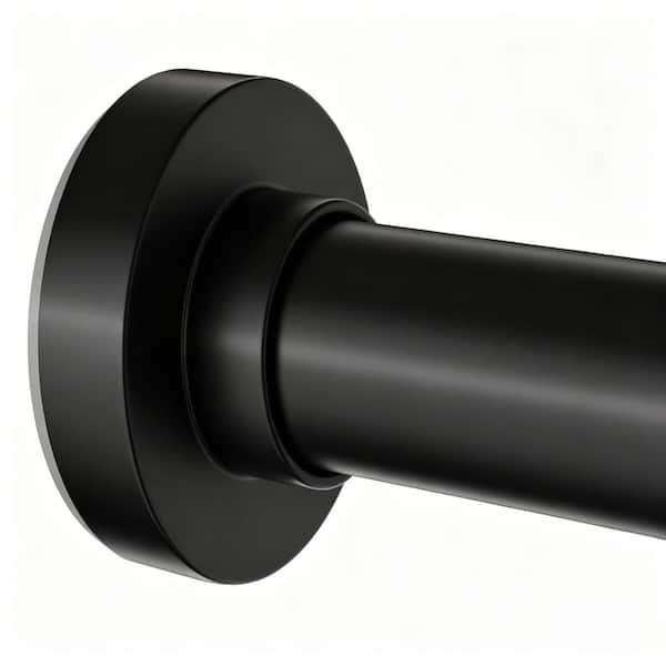 34-66 Inches Curtain Rod,Adjustable Curtain Rod Spring Tension Non Slip Shower Rods for Window,Matte Black