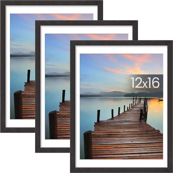 Cubilan 12 in. x 16 in. Gray Picture Frame (Set of 3)