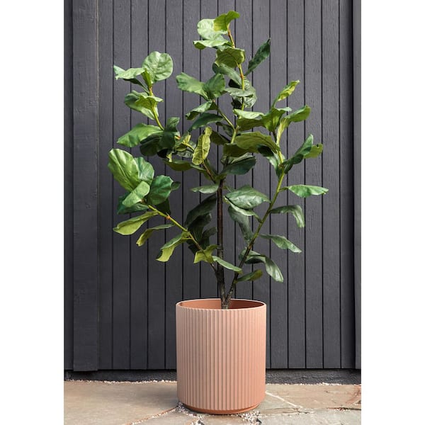 Veradek Demi Large Terracotta Plastic Round Planter with Drainage