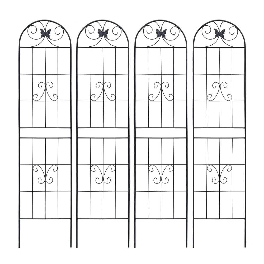 (4-Pack) Metal Garden Trellis 86.7 in. x 19.7 in. Rustproof Trellis for Climbing Plants Outdoor Flower Support price history on PriceWatchPro