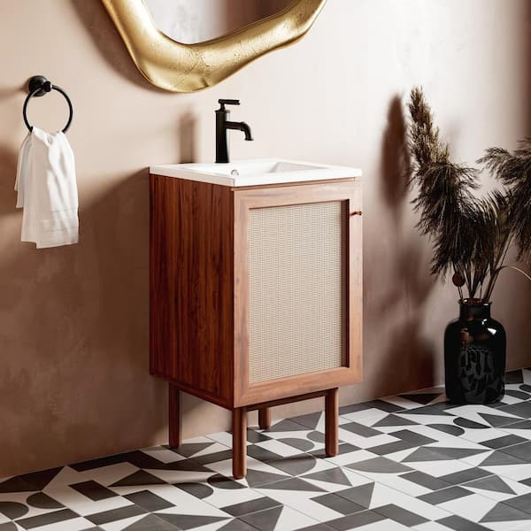 Swiss Madison 18.13 in. W x 18.13 in. D Ceramic Square Vanity Top in Glossy White