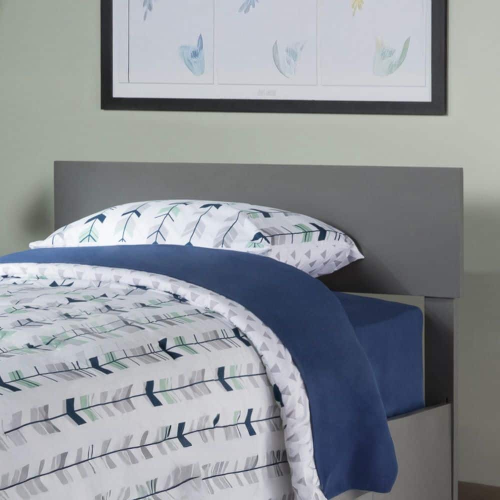 AFI Orlando Grey Twin Modern Solid Wood Panel Headboard AR281829