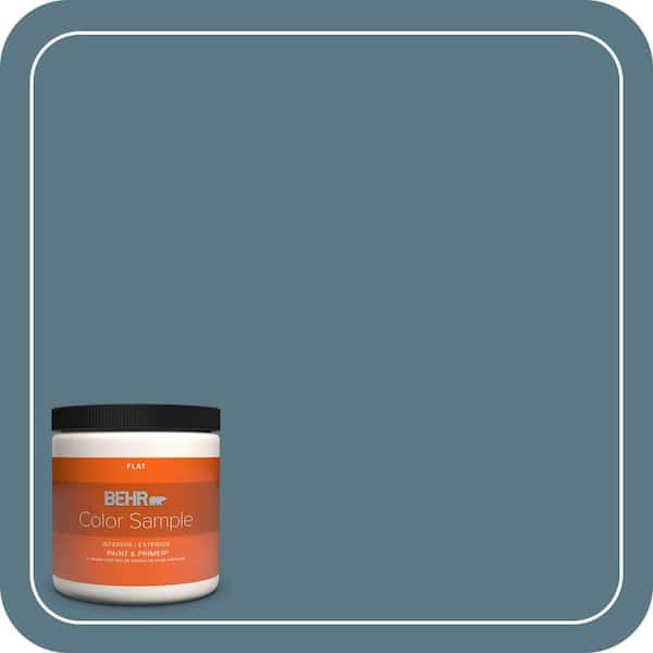 BEHR PREMIUM PLUS 8 oz. #PPU13-03 Catalina Coast Flat Interior/Exterior Paint & Primer Color Sample