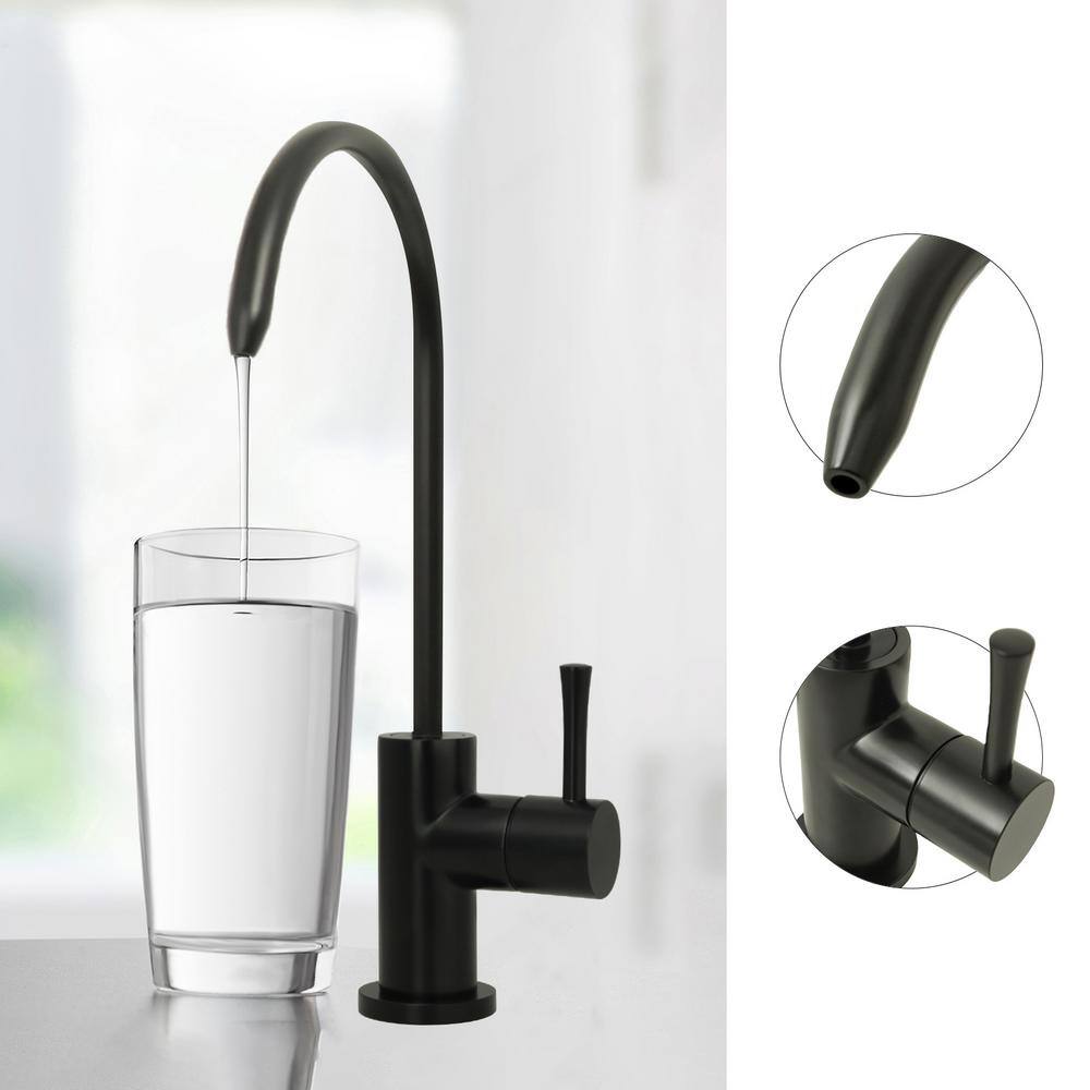 Matte Black High Arc Single-Handle Drinking Water Faucet