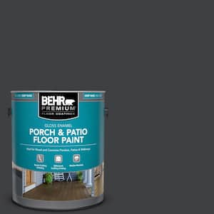 1 gal. Home Decorators Collection #HDC-MD-04 Totally Black Gloss Enamel Interior/Exterior Porch and Patio Floor Paint