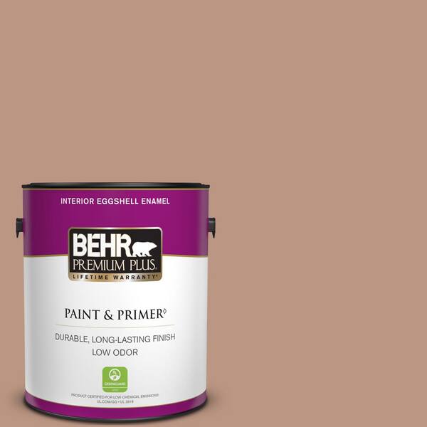 BEHR PREMIUM PLUS 1 gal. #S190-4 Spiced Brandy Eggshell Enamel Low Odor Interior Paint & Primer