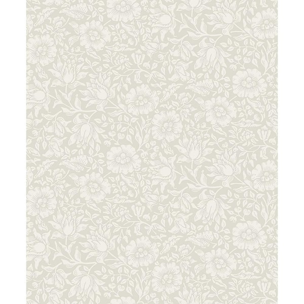 A-Street Prints Mallow Floral Vine Off-White Non-Pasted Non Woven Wallpaper