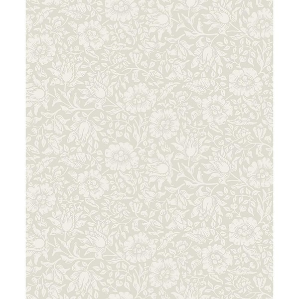 A-Street Prints Mallow Floral Vine Off-White Non-Pasted Non Woven Wallpaper