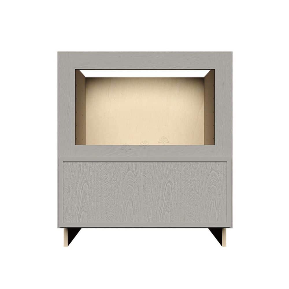 Slim Shaker Assembled 30 in. W x 34.5 in. H x 24 in. D Microwave Base Kitchen Cabinet in Gray price history on PriceWatchPro