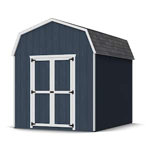 Value Gambrel 8 ft. x 10 ft. Outdoor Wood Storage Shed Precut Kit with 6 ft. Sidewalls and Floor (80 sq. ft.)