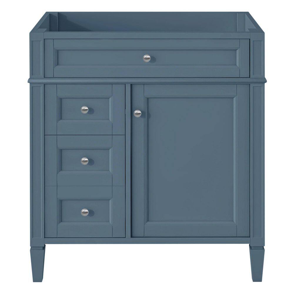 30 in. Bath Vanity Cabinet without Top in Indigo Unassembled