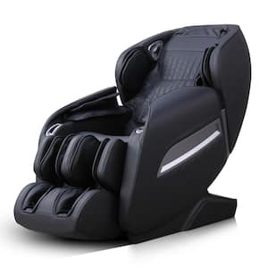 Black Full Body Zero Gravity Shiatsu Robots Hands SL-Track with Body Scan Bluetooth Heat Massage Chair