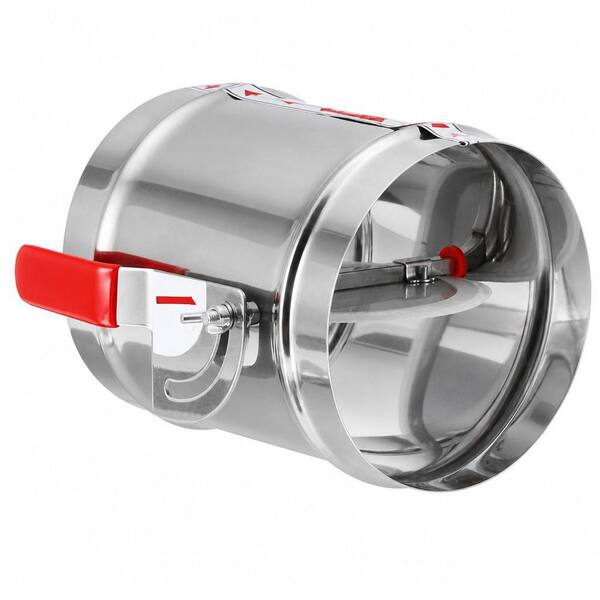 HVAC Duct Manual Volume Backdraft Damper, 6 in. Airflow Ducting Branch Vent Damper Air Control Valve, Adjustment Handle