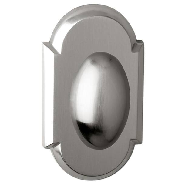 DELANEY HARDWARE Bravura Oxford 905G-2 Privacy Satin Nickel (Bed/Bath) Knob  w/ arched trim BV905157 - The Home Depot