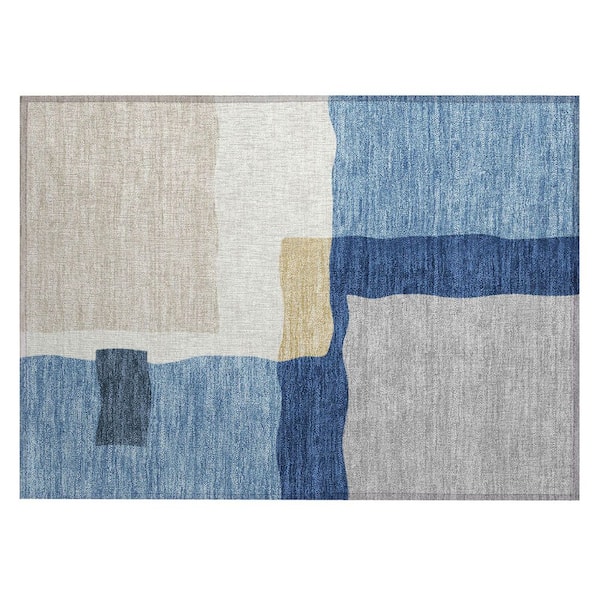 Chantille Machine Washable Indoor/Outdoor Abstract ACN2400 Blue 2 ft. x 3 ft. Accent Rug