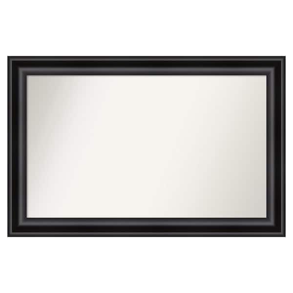 Amanti Art Grand Black 45.75 in. W x 29.75 in. H Custom Non-Beveled Recycled Polystyrene Framed Bathroom Vanity Wall Mirror