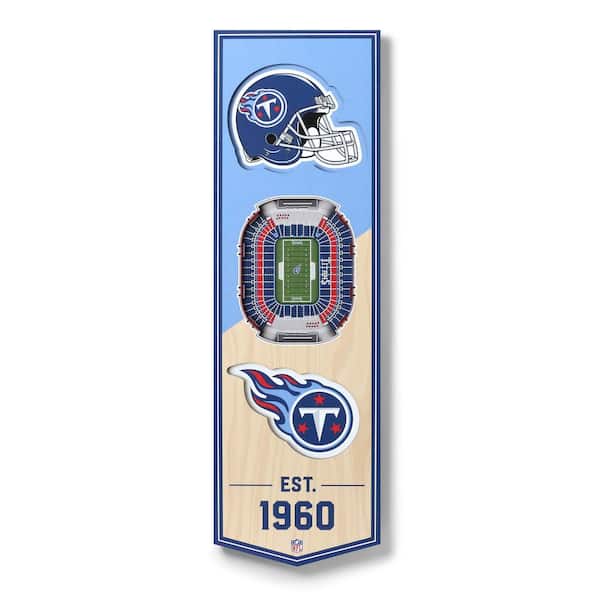 YouTheFan NFL Tennessee Titans 3D Stadium 6 x 19 Banner-Nissan Stadium  Decorative Word Sign 0954828 - The Home Depot