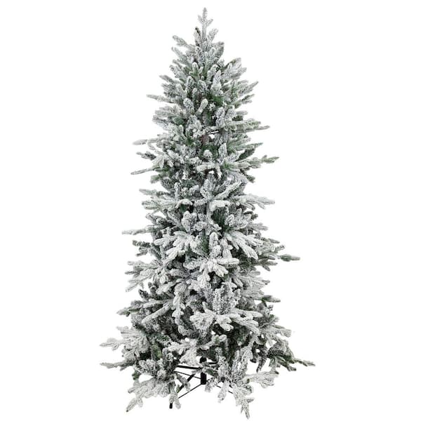Slim and Stately Artificial Christmas Tree-6 ft. Flocked