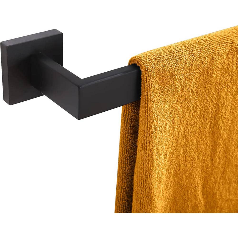 Dyiom 24 in. Wall Mounted, Towel Bar in Matte Black B08GHD7ZRX The