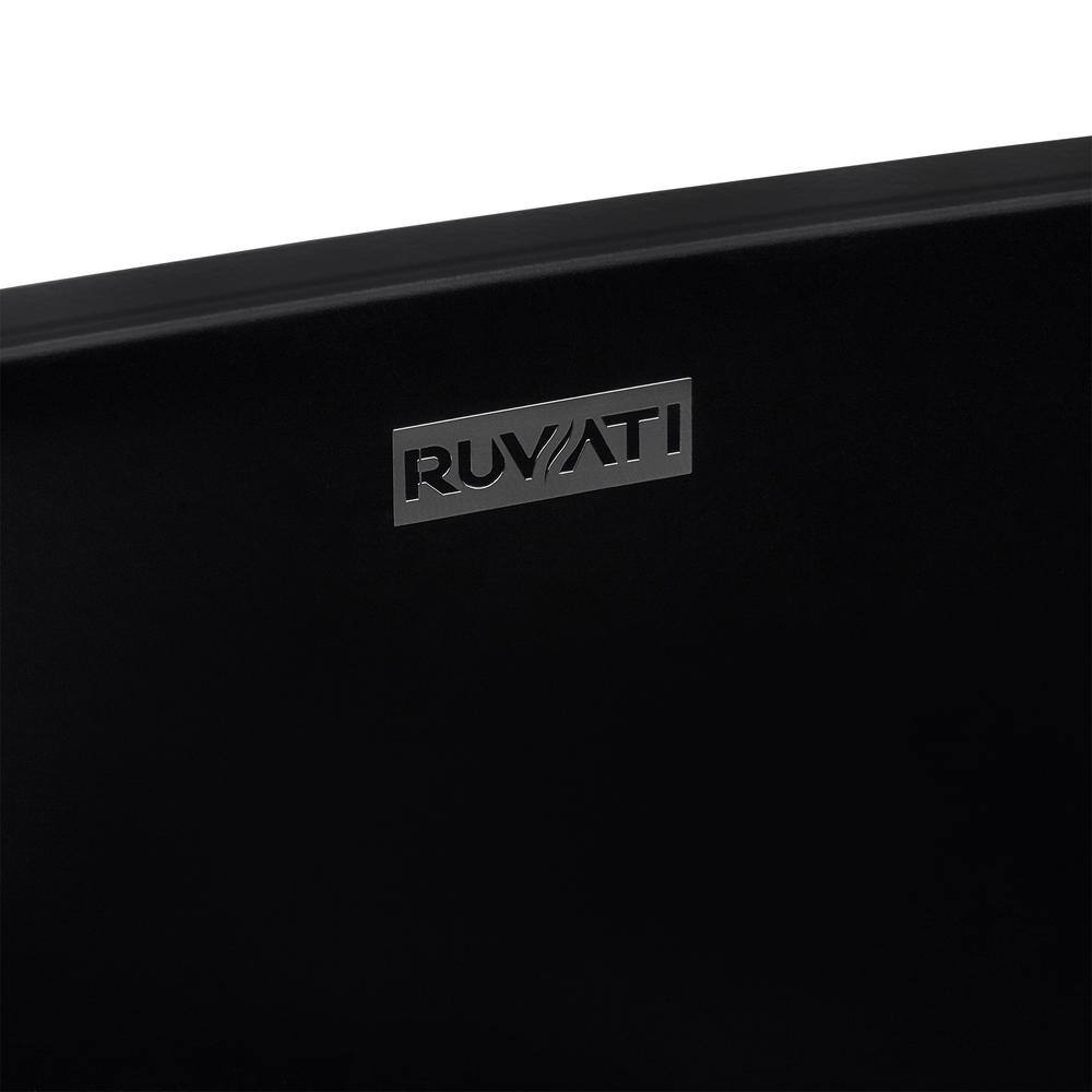 Matte Black 28" Stone Above-Counter Vessel Sink