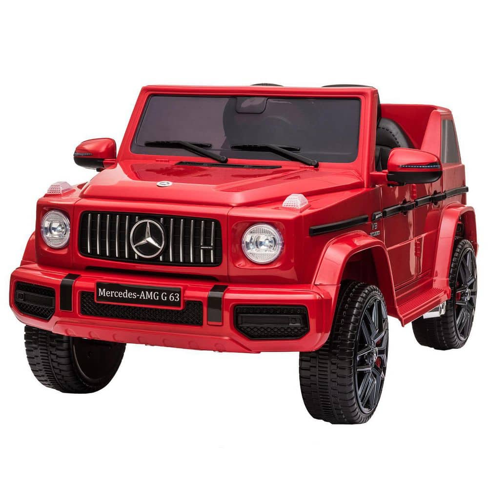 TOBBI 12-Volt Electric Car Kids Ride on Car with Remote Control Licensed Mercedes Benz AMG G63 Battery Powered Vehicle,Red -  TH17W0550