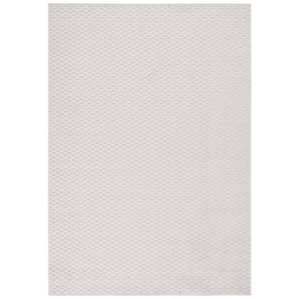 Stella Ivory 8 ft. x 10 ft. High-Low Solid Indoor/Outdoor Area Rug