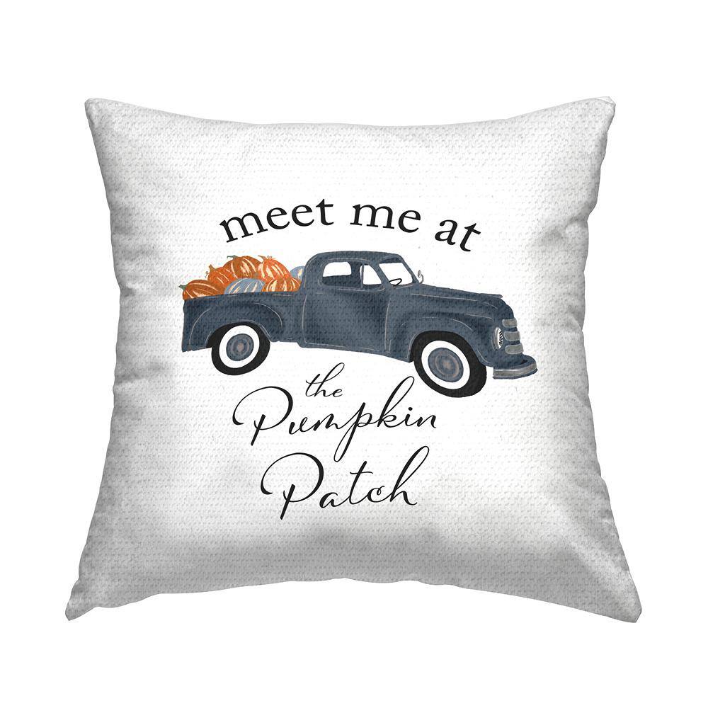 Pumpkin Patch Seasonal Farmhouse Truck Grey Square Outdoor Throw Pillow price history on PriceWatchPro