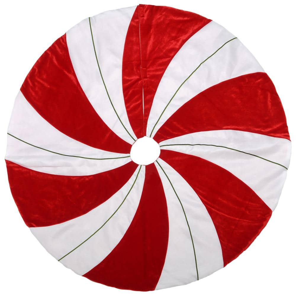 National Tree Company 52 in. General Peppermint Christmas Tree Skirt AH63-14685AL-1 - The Home Depot